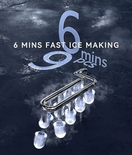 6-minute fast ice making with ice cubes