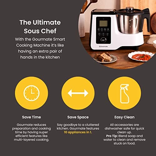 Gourmate Smart Cooking Machine with features and benefits.